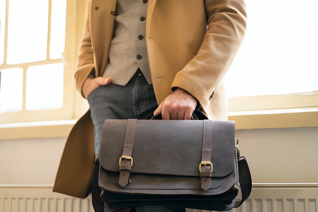 Mens vintage leather backpack, a stylish and durable accessory.