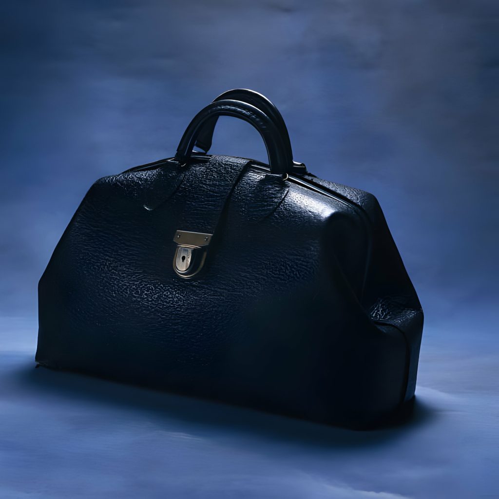 Black leather bucket bag - the epitome of timeless style and sophistication.

