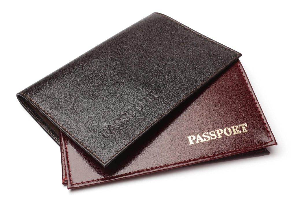  leather passport holder for men with multiple compartments for travel documents.
                                                                                               



